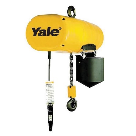 Yale Hoist CM Electric Chain Hoist, Series Model XL, 4 ton, 10 ft Lifting Height, 3 to 9 fpm Lift Speed 5213
